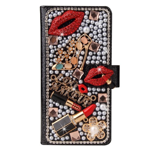 Luxury Diamond Crystal Leather Flip Wallet Case For iPhone 16 Pro Max 15 14 13 - Picture 21 of 21