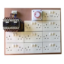 16 Way Lighting Contactor Board With Timer And 2 Permanents + 2 40A Contactors