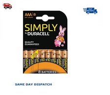 8X DURACELL AAA SPECIAL PACK ALKALINE BATTERIES LR03, MN2400 LONGEST EXPIRY BEST