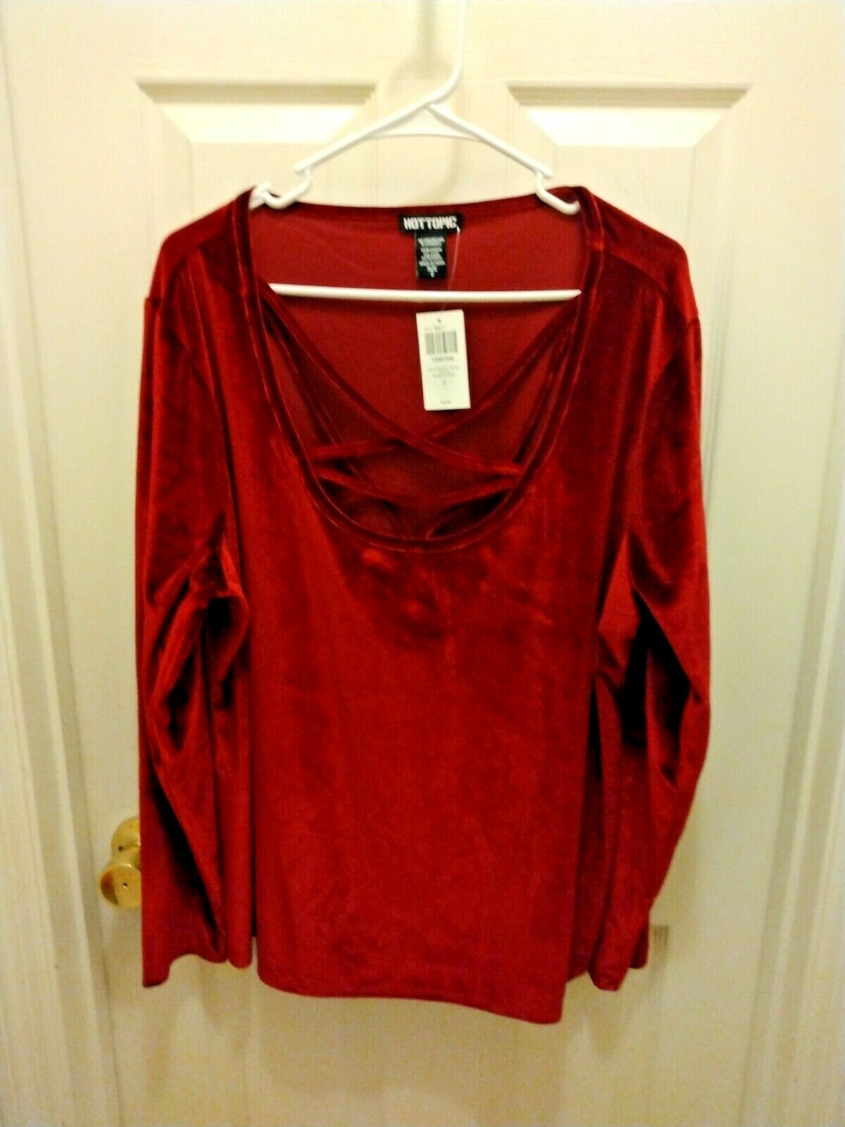Hot Topic Red Velvet Criss Cross Front 