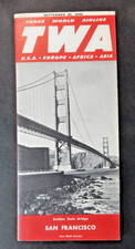 TWA Airlines Sept 26, 1948 Timetable, Skyliners, Golden Gate Bridge, Timetables