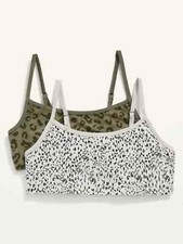 Old Navy Kid Girls 2-Pack Cami Bra Animal Print Size Small Medium Large