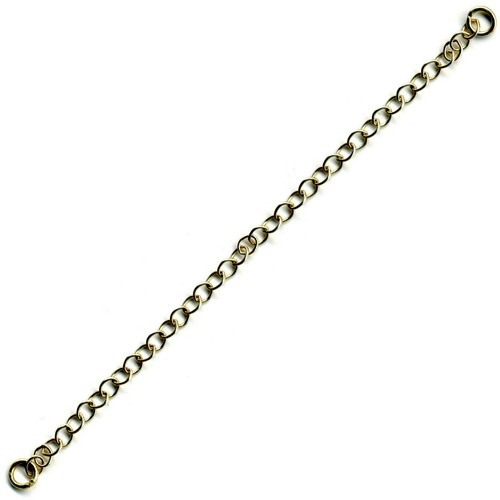 9ct White Gold Necklace Necklet Extender Bracelet Safety Chain 2 Jumprings- FS24 - Afbeelding 1 van 1