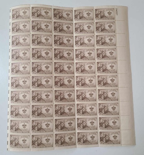 US Stamps Scott 995 - 1950 Boy Scouts - 3¢ - Full sheet of 50 - PB - MNH