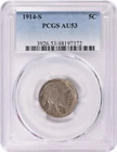 1914-S Buffalo Nickel AU53 PCGS