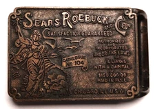 Vintage Sears Roebuck and Co Belt Buckle - Catalogue No. 104 Chicago USA