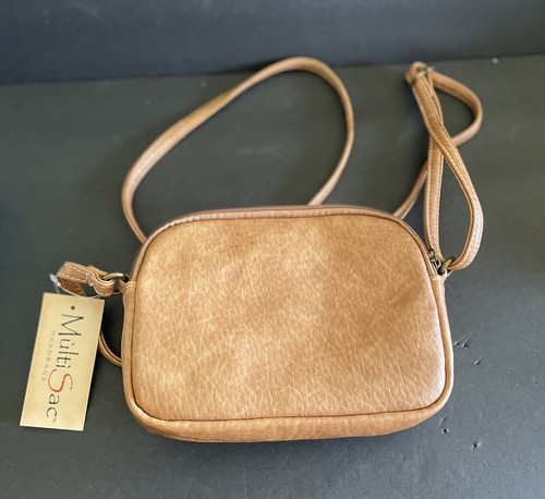 NWT MultiSac Purse Vegan Crossbody Dynamic Mini XBody Camel Brown - Picture 2 of 4
