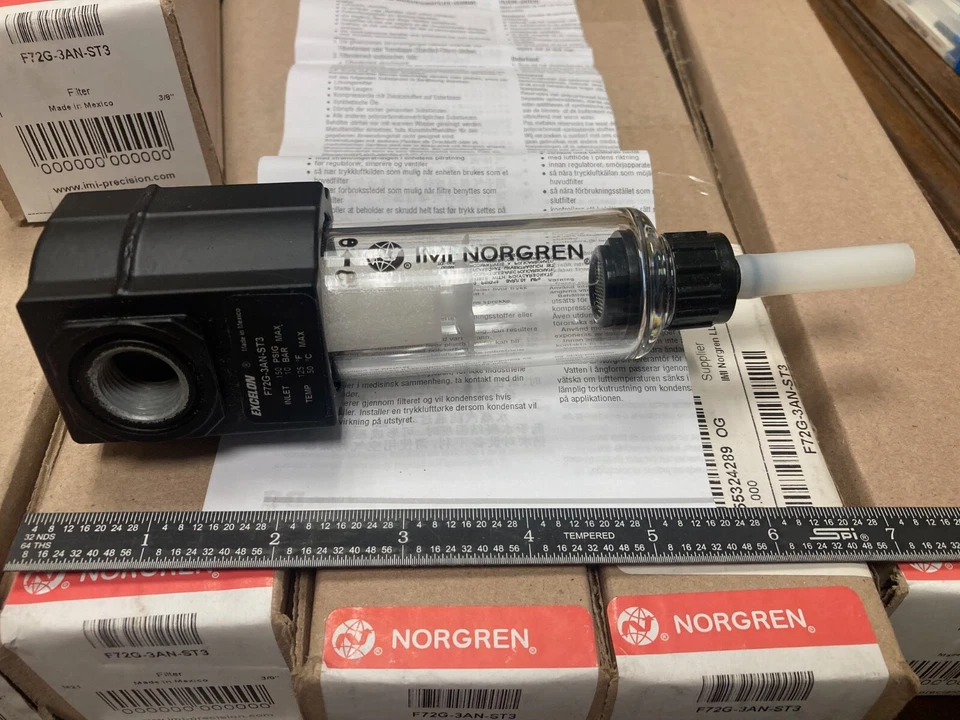 NORGREN F72G-3AN-ST3, General Purpose Filter, 3/8" PTF Ports, Semi-Auto Drain - Image 4 of 4