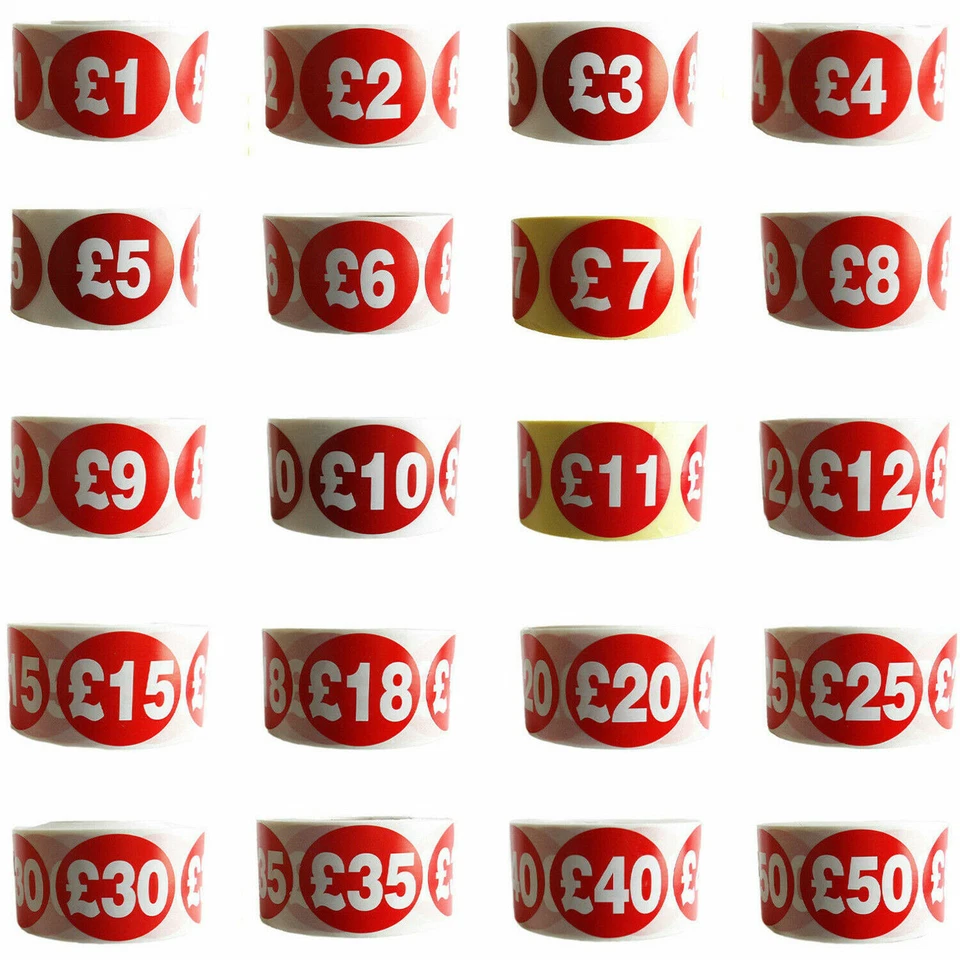 MSF 500x RED Sign SELF Adhesive Stickers Sticky Labels Swing Labels for Retail Price