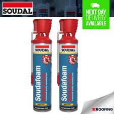2 x Soudal SOUDAFOAM Window & Door Expanding Foam Genius Gun - 600ml