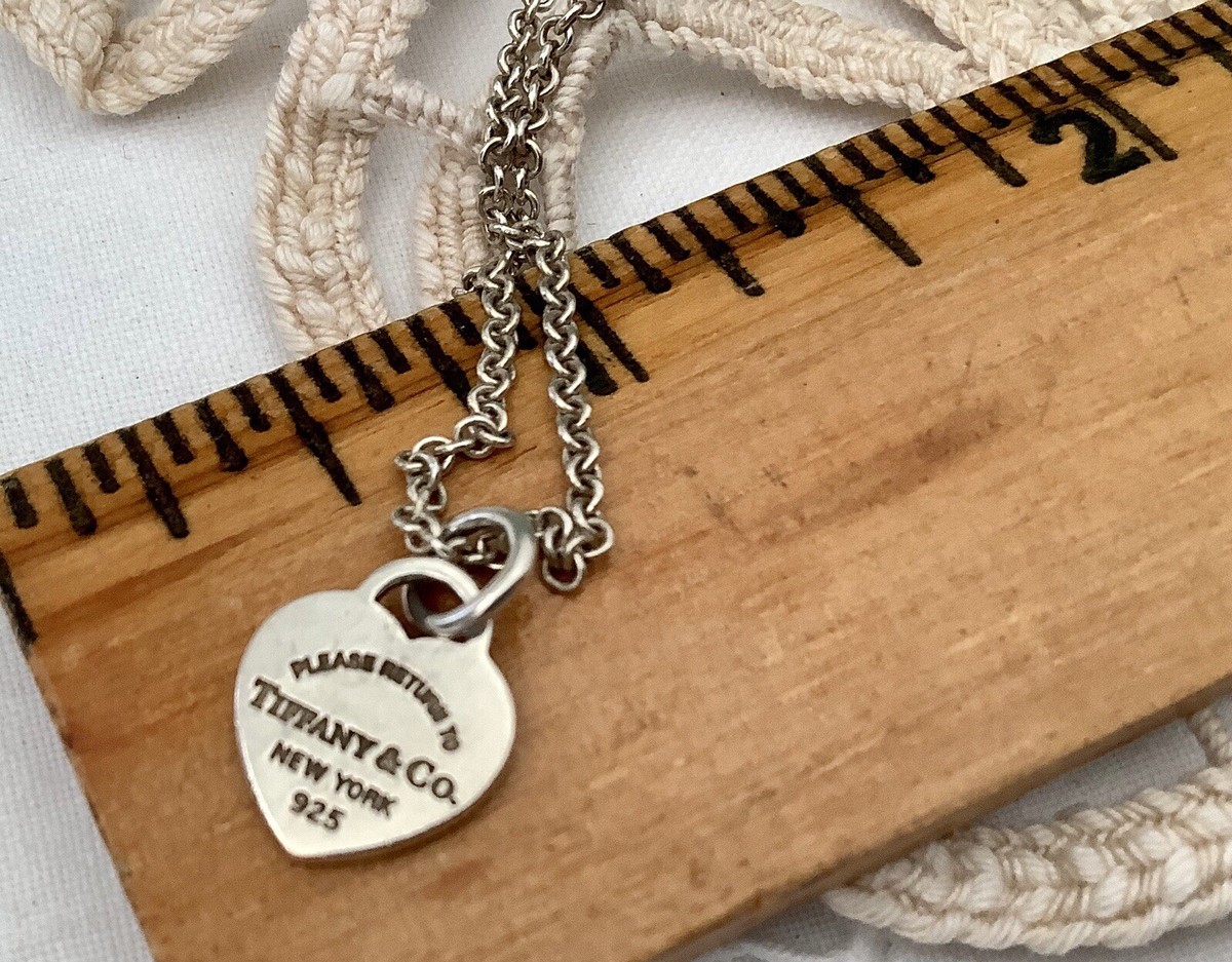 Tiffany & Co. Sterling Silver 925 Heart Pendant In Tiffany Chain
