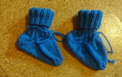 Socken handgestrickt mit Regia Cotton Baumwolle Größe 20 / 21 türkis