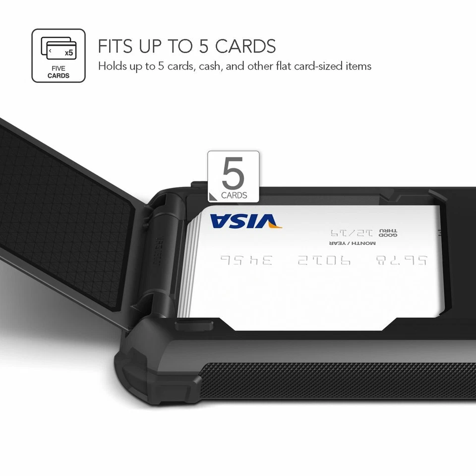 Carpeta Damda Apple iPhone X / XS S8 S9 VRS Diseño Verus Tarjeta de Crédito Billetera Estuche Foto 3 de 4