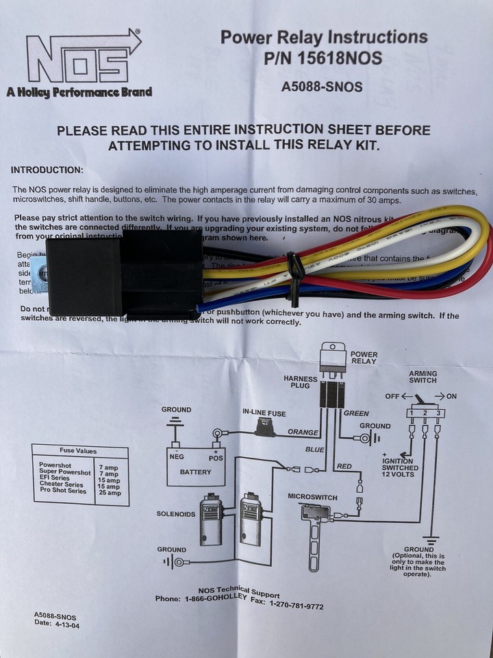 NITROUS SYSTEM WIRING+RELAY KIT NOS/NX/OUTLET/ZEX/EDELBROCK eBay