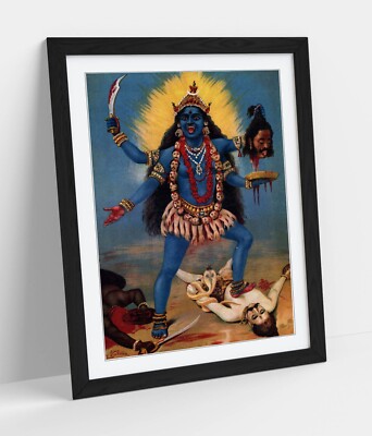 Kali Raja Ravi RAJA RAVI VARMA, KALI -FRAMED WALL ART POSTER PRINT 4 SIZES | eBay UK