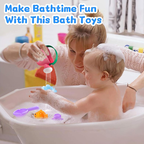 Baby Bath Toys for Kids Ages 1-3 5 PCS Toddler Bath Toys for 2-4 Bathtub Water T - Picture 4 of 6