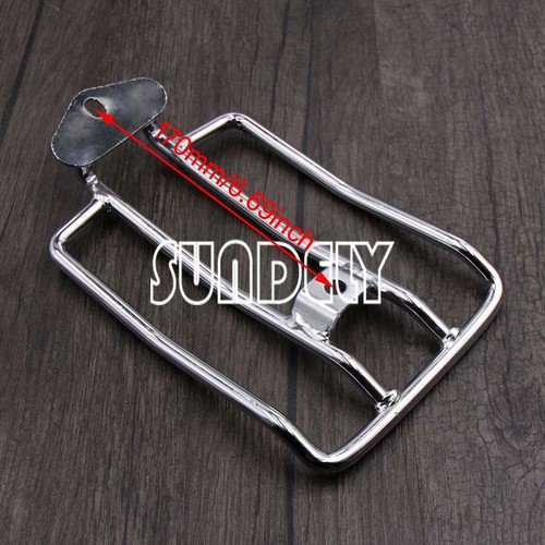 Motorcycle Solo Seat Luggage Carrier Rack For Harley Sportster 883 XL1200 Chrome - Picture 3 of 6