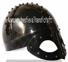 Medieval Viking Mask Knight Deluxe Helmet With Liner & Chin Strap-Replica