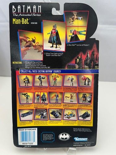 NEW 1992 Batman The Animated Series Man-Bat Action Figure SEALED A - Picture 5 of 6