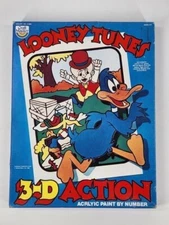 1980 Craft Master Looney Tunes 3D Acrylic Paint By Number