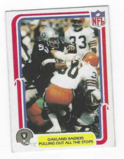 1980 FLEER OAKLAND RAIDERS PULLING OUT ALL THE STOPS #40 OF 70