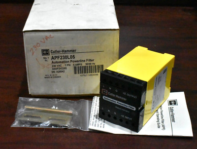 Cutler Hammer APF230L05 Surge Suppressor Powerline Filter 230 VAC, 1  Phase, 5A