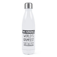 Warnung World's Grumpiest Sozialist Doppelwand Wasserflasche Best Sozialismus