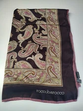 ROCCOBAROCCO SCARF 100% SILK SILK SCARVES SCARF RECTANGLE MADE ITALY