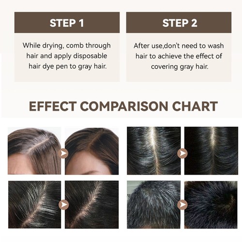 Haaransatz Haar Färbe Stift Concealer Haarfärbemittel Haare färben schwarzbrau ~ - Picture 10 of 17