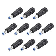 10pcs DC Power Converter 5.5mm x 2.1mm Male to 5.5mm x2.5mm Female Adapter Blue