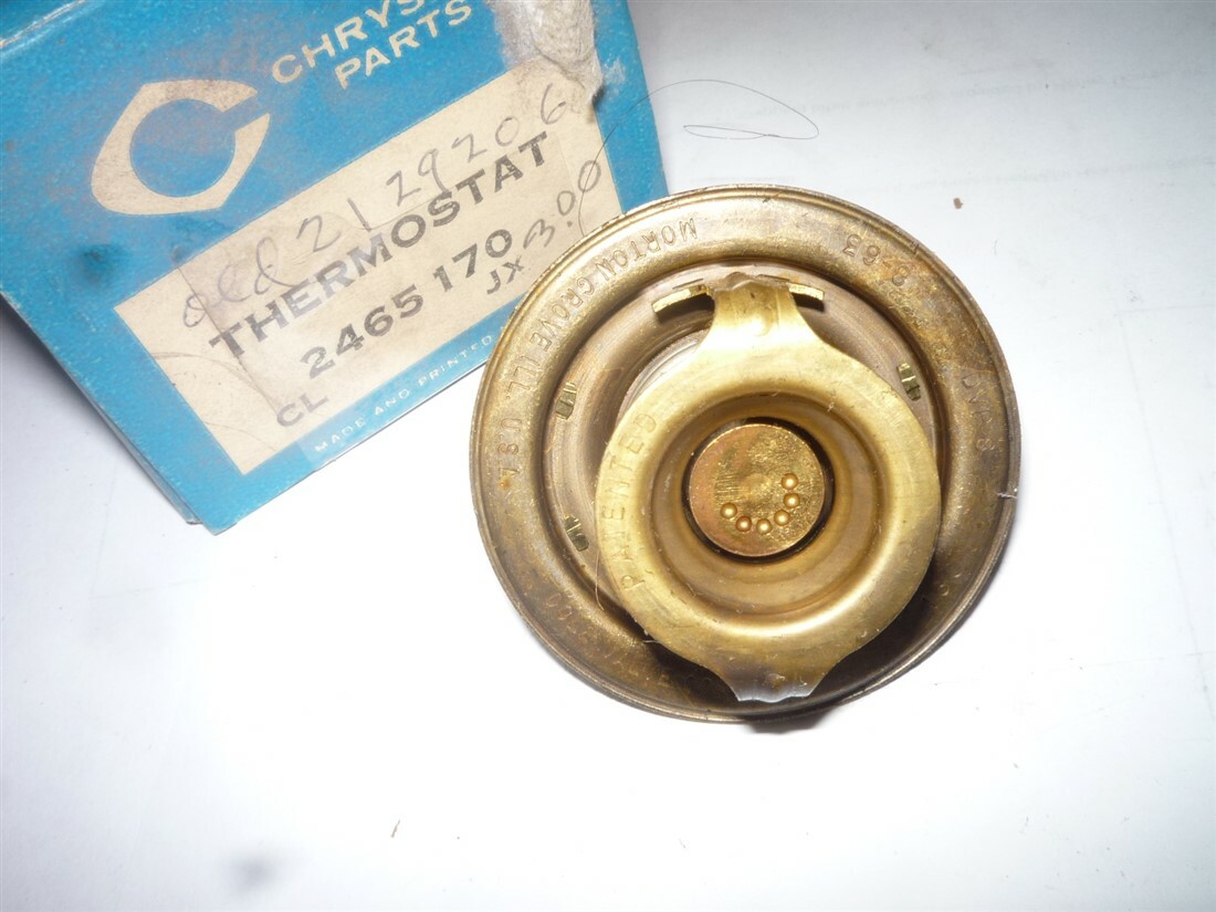 NOS Mopar 2465170 60-67 6 CYL Thermostat 160 3514174 2129206 for 