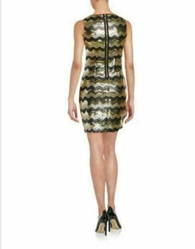 GUESS NWT GOLD/BLACK Sequin Party Cocktail Dress size 4 | eBay