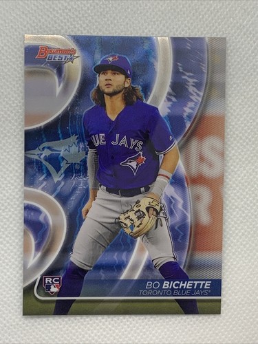 2020 Bowman's Best Bo Bichette Rookie Cards x2 Base & Refractor Blue Jays RC - Picture 3 of 4