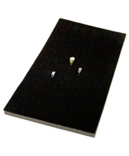 4 Black 144 Ring Jewelry Display Liner Insert Pads 14 3/4" x 7 3/4" x 1/2"