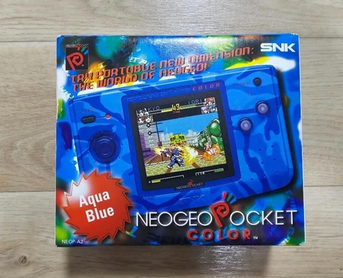 SNK Neo Geo Pocket Color Aqua Blue CIB (US seller) Open box jp