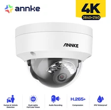 ANNKE 4K 8MP Audio POE IP Security Camera Outdoor IP67 Color Night Vision AI