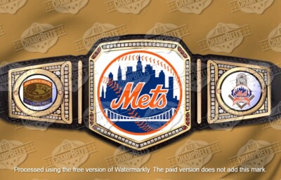 New York NY Mets MLB World Series Championship Belt Adult Size 2mm Brass