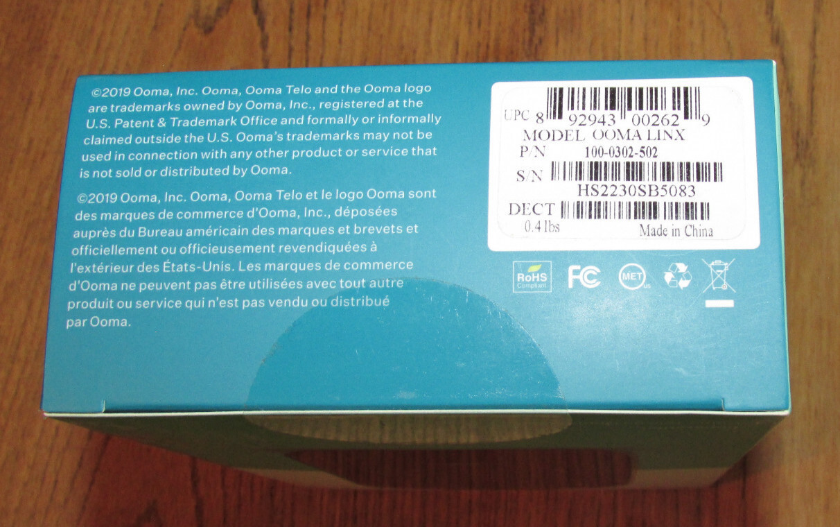 Ooma Linx Remote Phone Jack Wireless Accessory for Ooma Telo Wi-fi Friendly