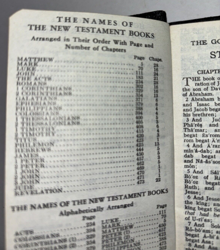 Vintage Gideons New Testament Psalms Proverbs Bible Vest Pocket Size - Picture 12 of 13