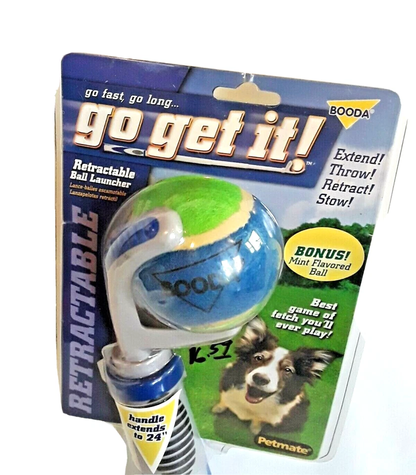 Juguetes para perros Throw it con mango de pelota de tenis se extiende a 24" juguete para buscar perros cachorros Foto 2 de 4