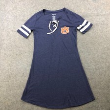 Auburn Tigers Dress Womens Small Blue Orange Logo Lace Shirt Sleep Casual