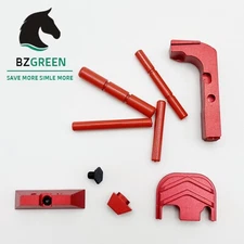 For GLOCK Gen 1-3 Front&Rear Sight Back Plate Extended Mag 4 Pin Kit Set Red
