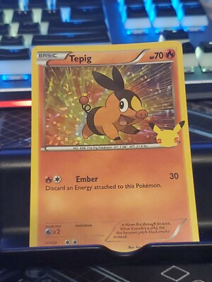 McDonald's Glass Pokemon TCG: Tepig Holo McDonald's 2021 Promo Card #13/25  - Near Mint/Mint Condition McDonald's Plates