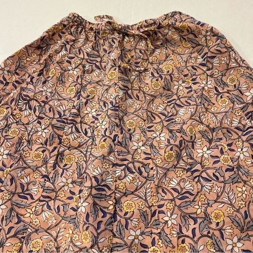 anokhi koki girls skirt floral pink background size 4 5 years cotton a line - Picture 7 of 14