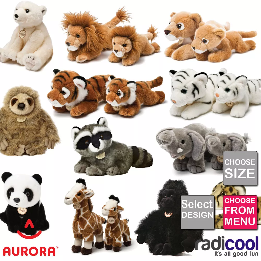 Aurora MIYONI WILDlife PLUSH Cuddly Soft Toy Teddy Kids Gift Brand New