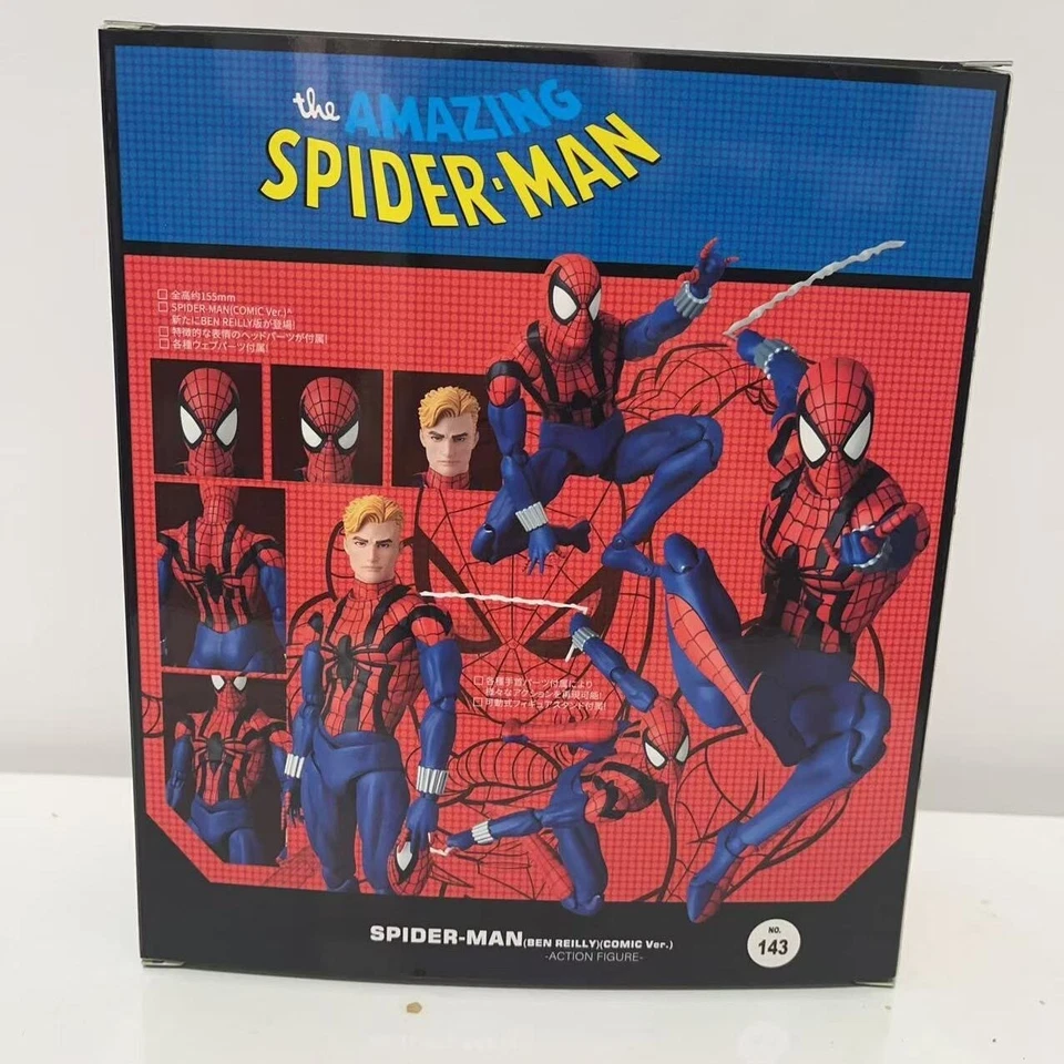 NUEVO MAF No.143 Spider-Man KO Figura Ben Reilly Cómic Ver. Figura de acción 6" EN CAJA Foto 3 de 4