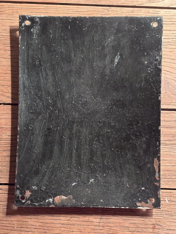 Ancienne Plaque Émaillée D’utilité Français / Allemand Rue Mercière Mulhouse WW2 - Photo 3/3