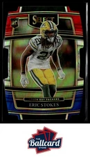 2021 Panini Select #88 Eric Stokes Red and Blue Prizm Die Cut