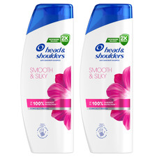 2 Pack Head  Shoulders Smooth  Silky Anti-Dandruff Shampoo 400ml FREE SHIPPING