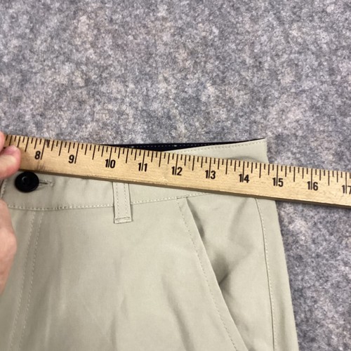 Under Armour Boys Flat Front Golf Shorts Dark Khaki Beige Size 20 10” 475 - Picture 3 of 5